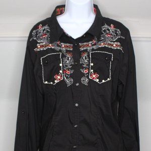 Attention grabbing button down